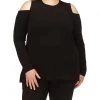 MICHAEL Michael Kors Shirts & Tops Plus Size Long Sleeve Cold-Shoulder