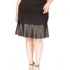 MICHAEL Michael Kors Skirts Plus Size Ponte Leather Mix Skirt