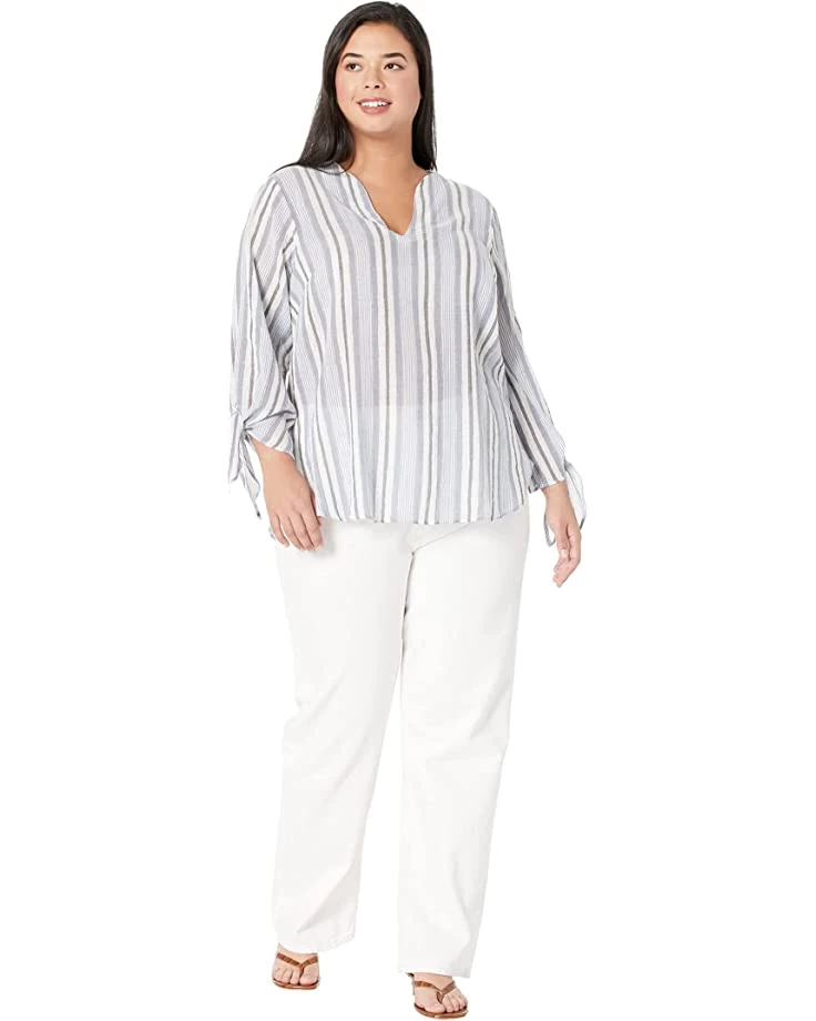 MICHAEL Michael Kors Shirts & Tops Plus Size Vacay Stripe Tie Top - Image 4
