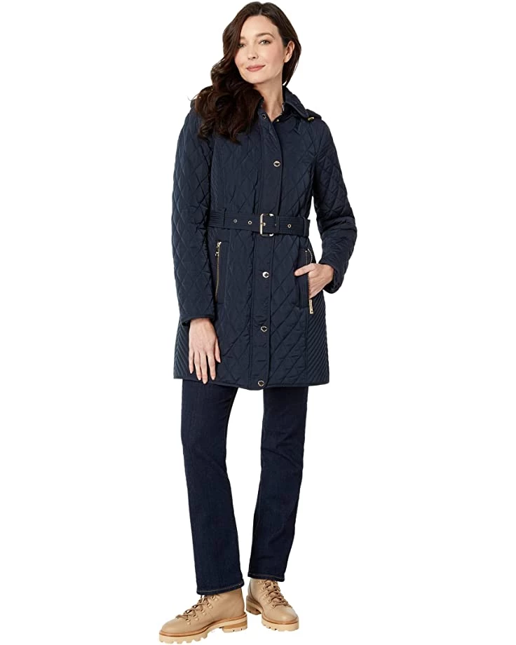 MICHAEL Michael Kors Coats & Outerwear Belted Long Quilt Jacket M425150F74 - Image 4