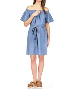 MICHAEL Michael Kors Dresses Tencel Off Shoulder Mini Dress