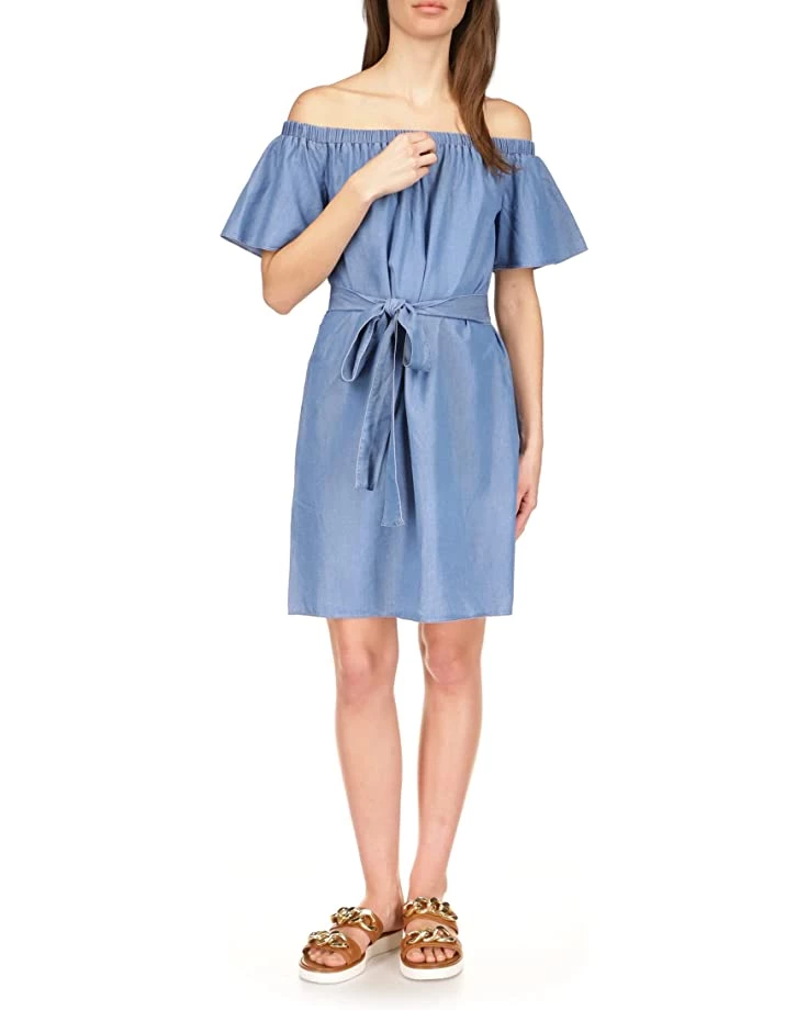MICHAEL Michael Kors Dresses Tencel Off Shoulder Mini Dress