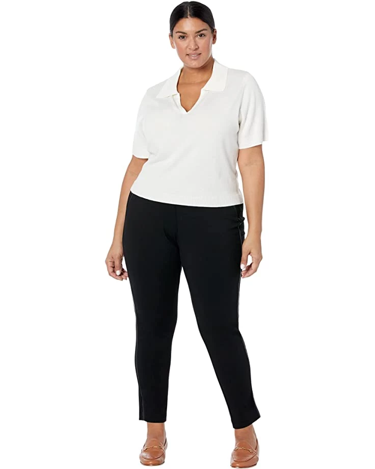 MICHAEL Michael Kors Pants Plus Size Leather Panel Leggings - Image 4