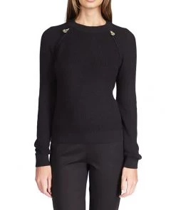MICHAEL Michael Kors Sweaters Crop Shaker Zip Sweater