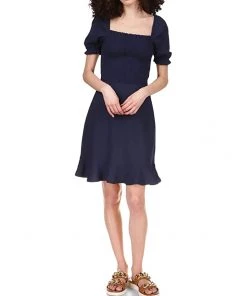 MICHAEL Michael Kors Dresses Smocked Mini Short Sleeve Dress