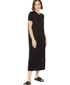 MICHAEL Michael Kors Dresses Petite Lace-Up T-Shirt Dress