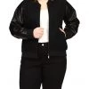 MICHAEL Michael Kors Coats & Outerwear Plus Size Leather Ponte Bomber