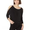 MICHAEL Michael Kors Shirts & Tops Petite Chain Neck Cold-Shoulder Top