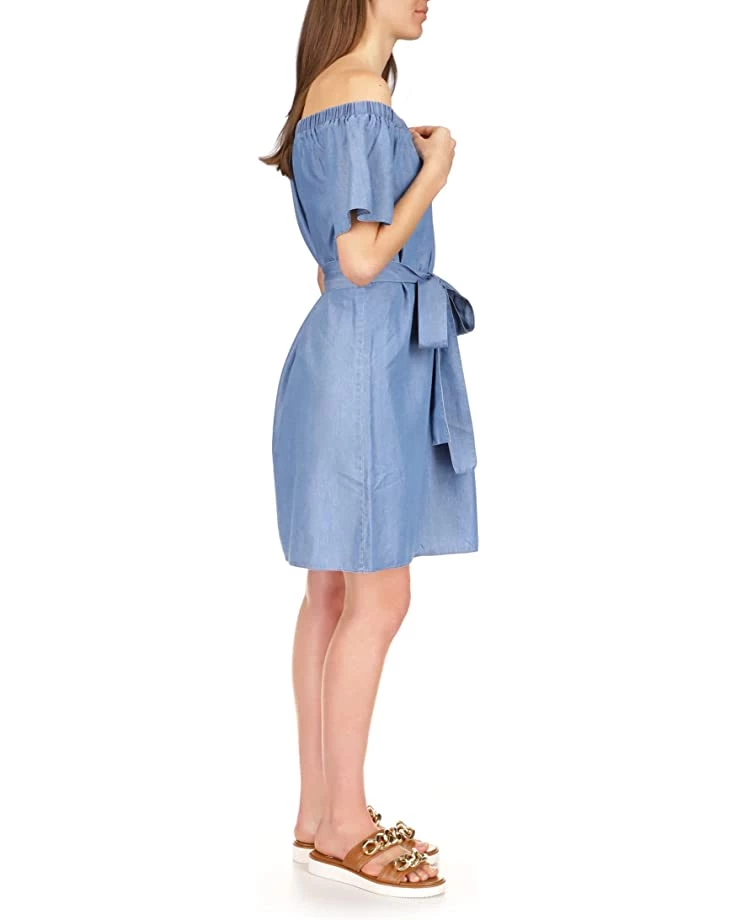 MICHAEL Michael Kors Dresses Tencel Off Shoulder Mini Dress - Image 4