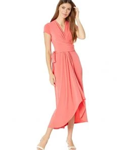MICHAEL Michael Kors Dresses Cap Sleeve Maxi Wrap Dress