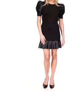 MICHAEL Michael Kors Skirts Ponte Leather Mix Skirt