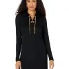 MICHAEL Michael Kors Dresses Rib Chain Lace-Up Shift Dress