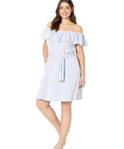 MICHAEL Michael Kors Dresses Plus Size Ruffle Neck Midi Dress