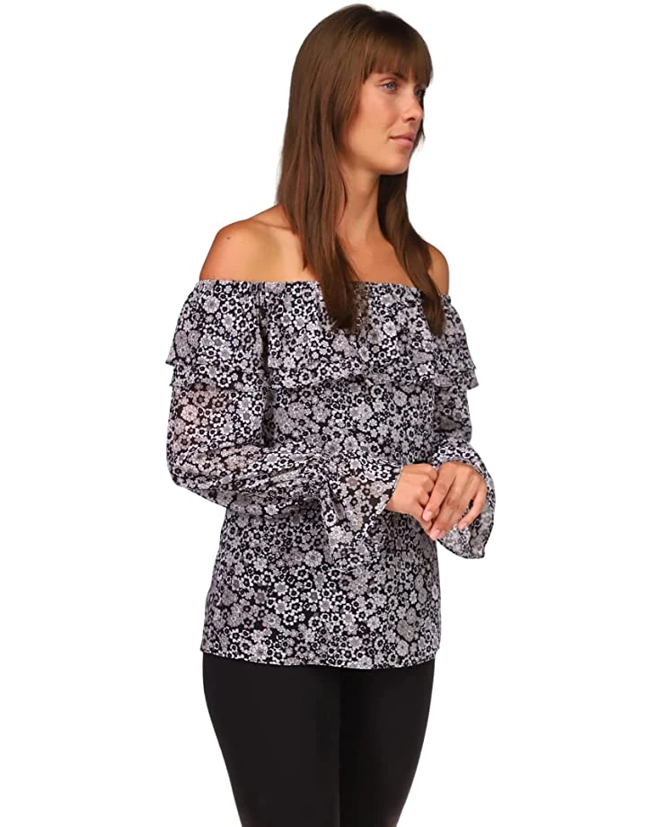MICHAEL Michael Kors Shirts & Tops Mega Zinnia Off Shoulder Top - Image 2