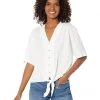MICHAEL Michael Kors Shirts & Tops Button Front Tie Hem Top