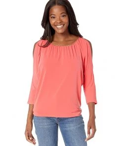 MICHAEL Michael Kors Shirts & Tops Chain Neck Cold-Shoulder Top