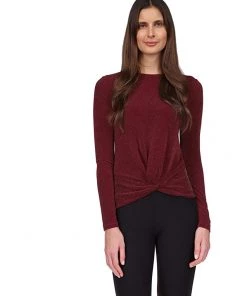 MICHAEL Michael Kors Shirts & Tops Twist Hem Long Sleeve Top