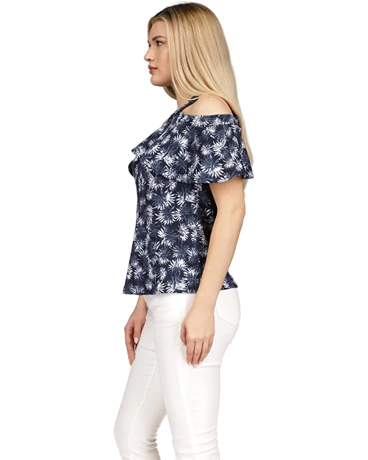 MICHAEL Michael Kors Shirts & Tops Palm Flounce Halter Top - Image 4