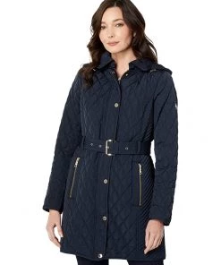 MICHAEL Michael Kors Coats & Outerwear Belted Long Quilt Jacket M425150F74