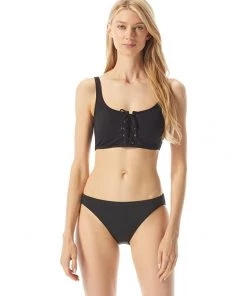 MICHAEL Michael Kors Swimwear Essentials Lace Front Bikini Top