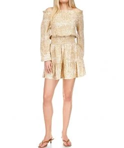 MICHAEL Michael Kors Dresses Crinkle Off-the-Shoulder Mini Dress
