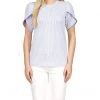 MICHAEL Michael Kors Shirts & Tops Pinstripe Jacquard Petal Top