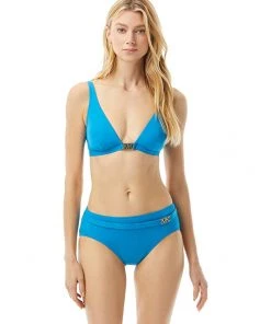 MICHAEL Michael Kors Swimwear Logo Solids Triangle Top