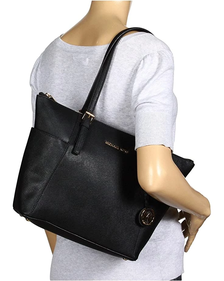 MICHAEL Michael Kors Handbags Jet Set Saffiano Top-Zip Tote - Image 6