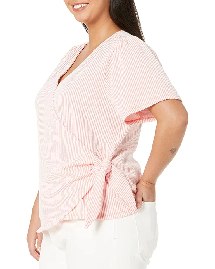 MICHAEL Michael Kors Shirts & Tops Plus Size Short Sleeve Tie Wrap Top - Image 3