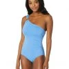 MICHAEL Michael Kors Swimwear Iconic Solids One Shoulder One-Piece