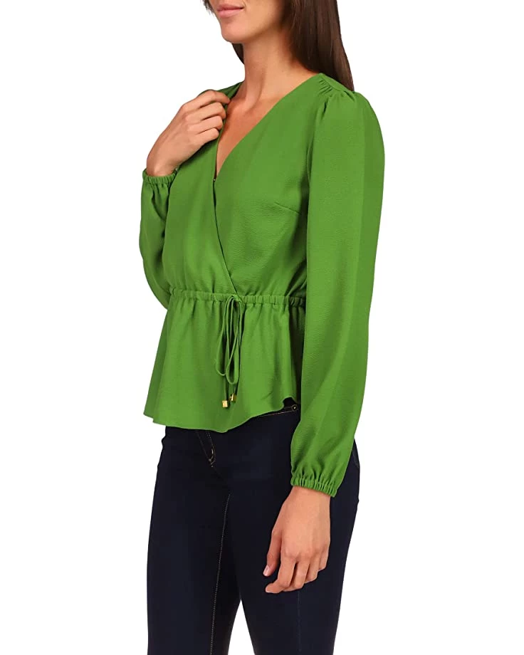 MICHAEL Michael Kors Shirts & Tops Solid Long Sleeve Wrap Top - Image 2