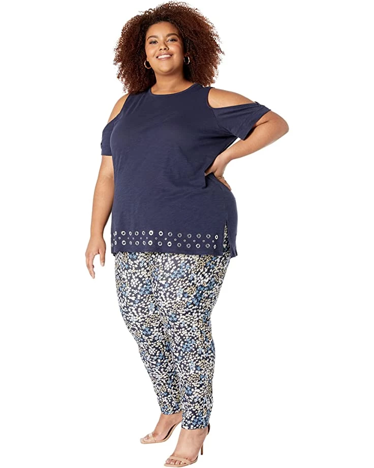 MICHAEL Michael Kors Shirts & Tops Plus Size Grommet Mix Tunic Short Sleeve Top - Image 4