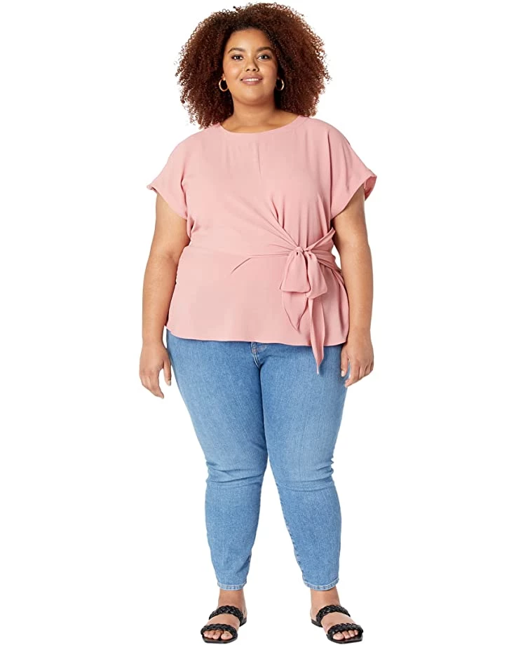 MICHAEL Michael Kors Shirts & Tops Plus Size Short Sleeve Wrap Top - Image 4