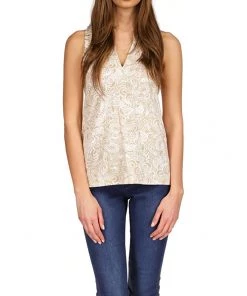 MICHAEL Michael Kors Shirts & Tops Paisley Ruffle Popover Tank