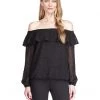 MICHAEL Michael Kors Shirts & Tops Clip Chiffon Off Shoulder Top