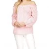 MICHAEL Michael Kors Shirts & Tops Pinstripe Jacquard Off Shoulder Top
