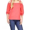 MICHAEL Michael Kors Shirts & Tops Off Shoulder Elbow Sleeve Top