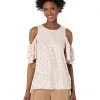 MICHAEL Michael Kors Shirts & Tops Foil Palm Cold-Shoulder Top