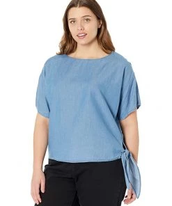 MICHAEL Michael Kors Shirts & Tops Plus Size Tencel Side Tie Top