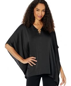 MICHAEL Michael Kors Shirts & Tops Satin Hank Hem Ring Top