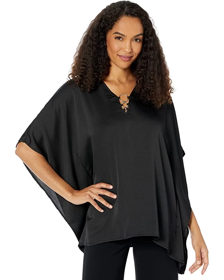 MICHAEL Michael Kors Shirts & Tops Satin Hank Hem Ring Top