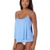 MICHAEL Michael Kors Swimwear Iconic Solids Double Layer Tankini Top