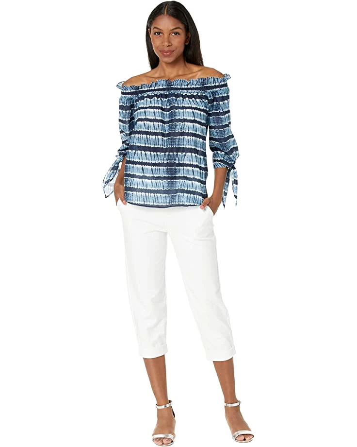MICHAEL Michael Kors Shirts & Tops Petite Shibori Off Shoulder Top - Image 4