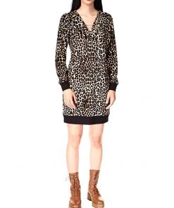 MICHAEL Michael Kors Dresses Cheetah Velour Tunic Dress