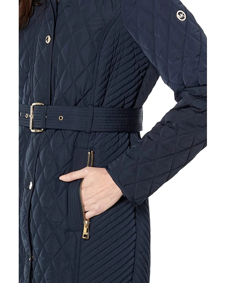 MICHAEL Michael Kors Coats & Outerwear Belted Long Quilt Jacket M425150F74 - Image 3