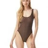MICHAEL Michael Kors Swimwear Signature Logo Scoop Back One-Piece