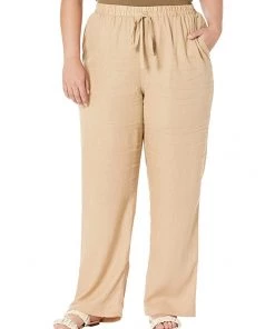 MICHAEL Michael Kors Plus Size Linen Pull-On Pants