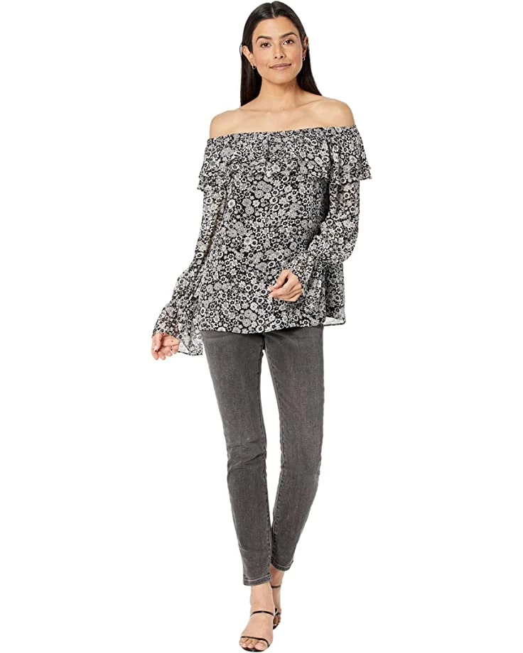 MICHAEL Michael Kors Shirts & Tops Mega Zinnia Off Shoulder Top - Image 5