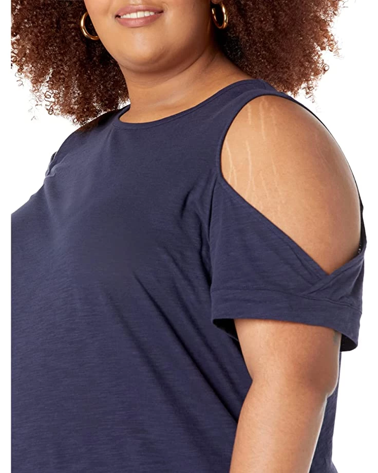 MICHAEL Michael Kors Shirts & Tops Plus Size Grommet Mix Tunic Short Sleeve Top - Image 3