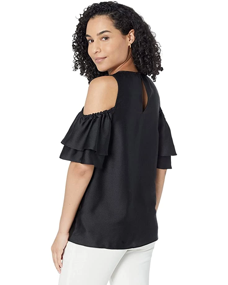 MICHAEL Michael Kors Shirts & Tops Satin Cold-Shoulder Top - Image 2